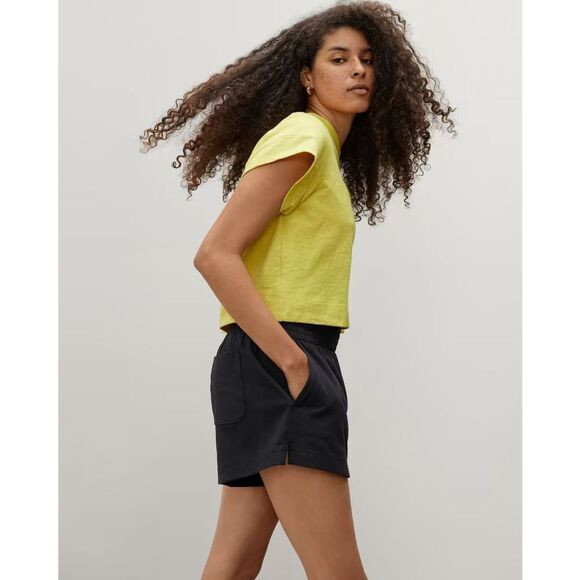 Everlane Pants - Everlane The Retro Jersey Short Black Organic Cotton Size S NWT